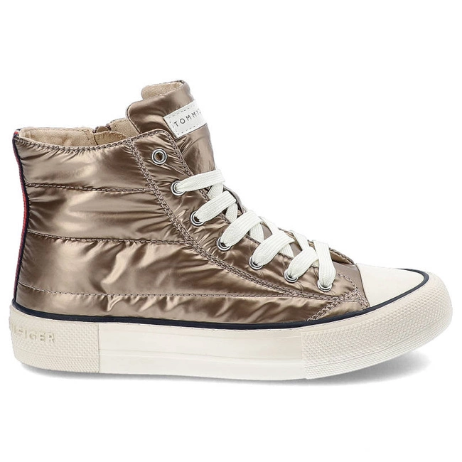 Trampki TOMMY HILFIGER - T3A9-32290-1437686-High Top Lace-Up Sneaker Taupe/Rose 686